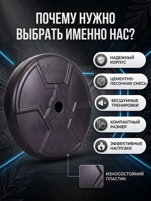 Блины для штанги 2шт по 2,5 кг (5кг) диски для гантелей, 2шт, 2,5 кг, 5 кг, фото 2