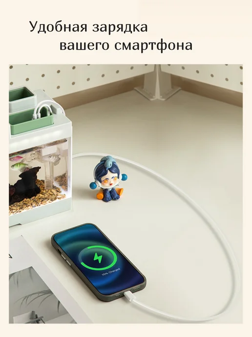 Аквариум для рыбок с фильтром и подсветкой, 8 л, 8 л, фото 3