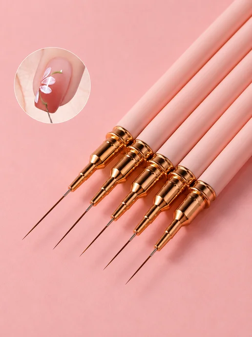 Perfect Manicure Тонкие кисти для маникюра, розовый, фото 2