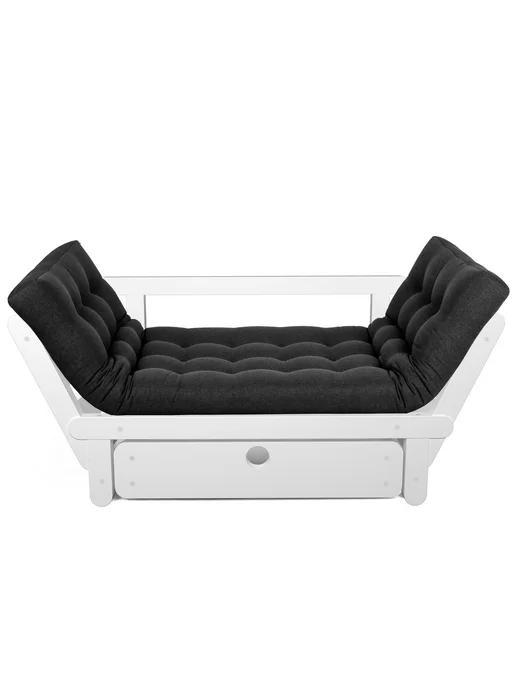 ARSKO Диван кушетка СЛАМБЕР BOX Черный-белый, деревянный, черный, фото 5