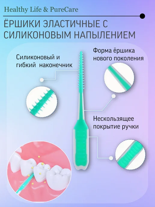 Healthy Life & PureCare Межзубные ершики для зубов и брекетов, вариант, фото 4