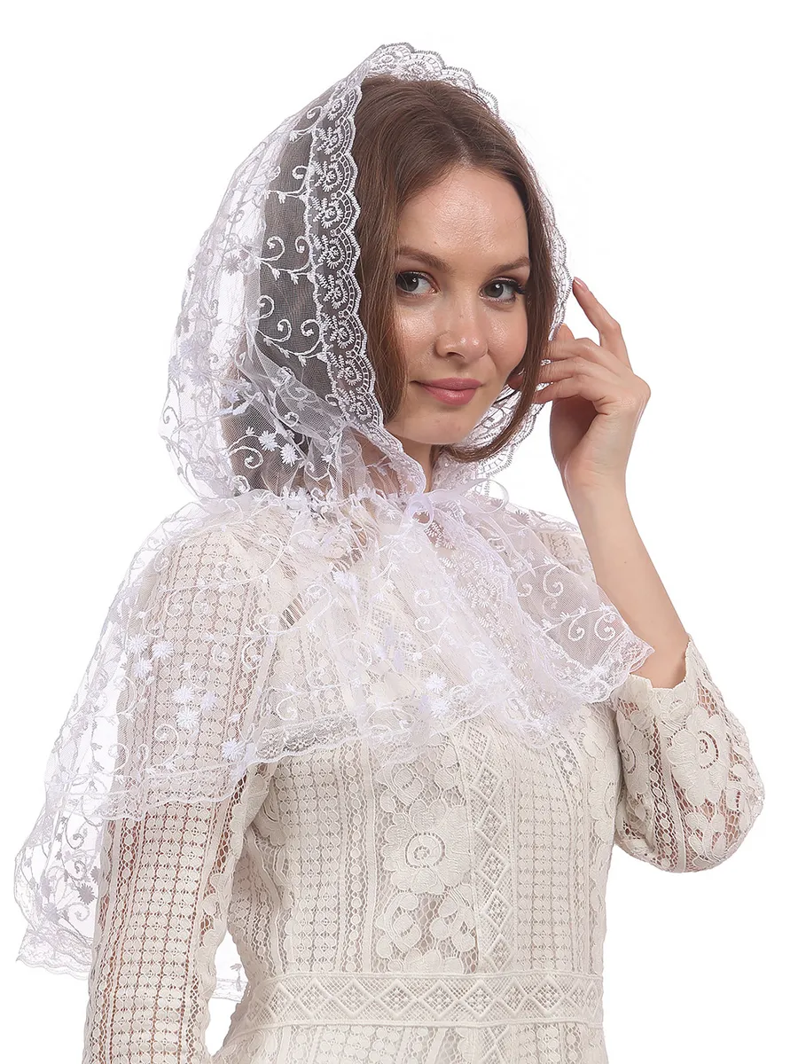 Капор,накидка для церкви,храма,венчания,крестин