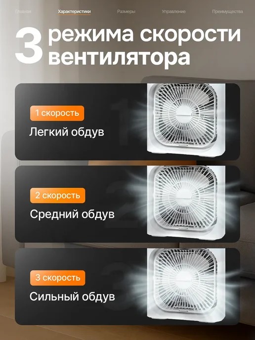 LUXE-home Вентилятор напольный кондиционер- увлажнитель мини 5 в 1, белый, фото 4