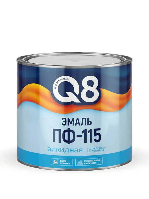 Formula Q8 Эмаль ПФ-115 глянцевая красно-коричневая 1.8кг, 1,8 кг