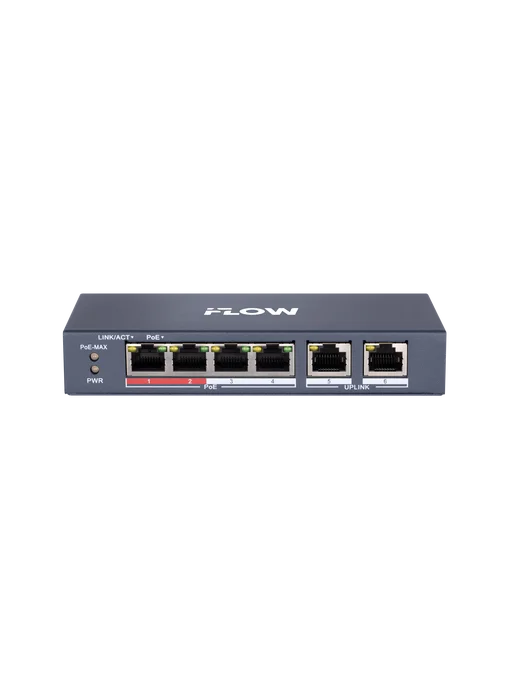 Hikvision Коммутатор неуправляемый с POE iFLOW F-SW-EU206POE-V L, вариант, фото 4