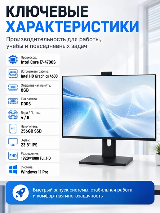 Chigo 23.8'' Моноблок R2401 PRO i7Б, 256ГБ SSD, 256 ГБ, фото 2