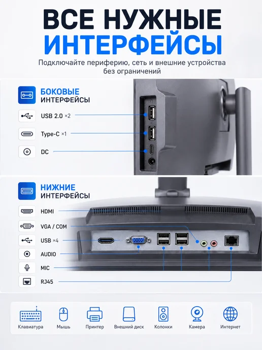 Chigo 23.8'' Моноблок R2401 PRO i7Б, 256ГБ SSD, 256 ГБ, фото 6