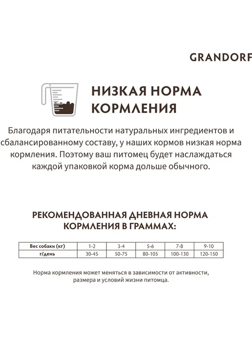 Сухой корм Grandorf' для собак, мелкие, индейка, ягненок, 1 кг, фото 3