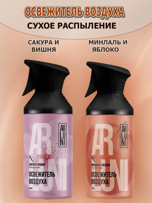 ARLUNI Освежитель воздуха сухое распыление 2х250мл, 2x250