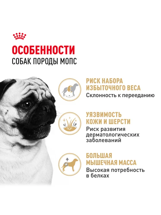 Сухой корм Royal canin Мопс Птица для собак, 7,5 кг, фото 2