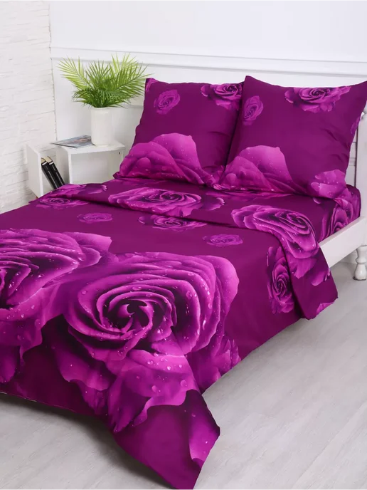 KUPI-VIP Пододеяльник 2 спальный на молнии, фиолетовый, фото 5