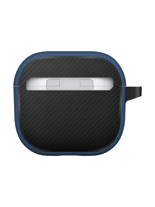 UNIQ Чехол для Airpods 4 и 5 CLYDE с магнитной крышкой, карабином, синий, фото 3