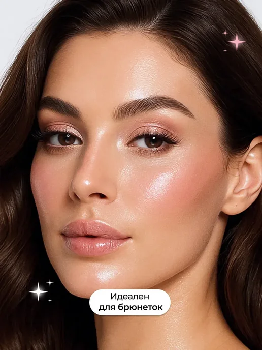 Latte Beauty Хайлайтер для лица и тела сияющий, розовый жемчуг 02, розовый, фото 7
