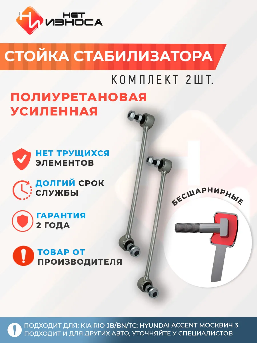 Стойка стабилизатора усиленная полиуретановая NL149-2