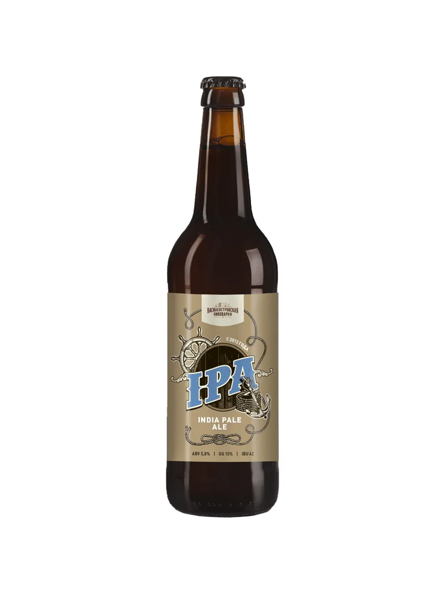 Пиво Василеостровская Пивоварня IPA темное 0,45 л