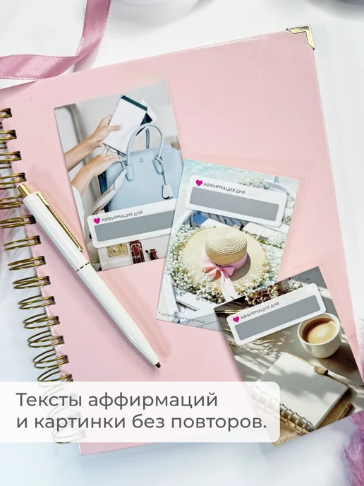ПРИКСШОП Мини открытки аффирмация дня со стираемым слоем, розовый, фото 5