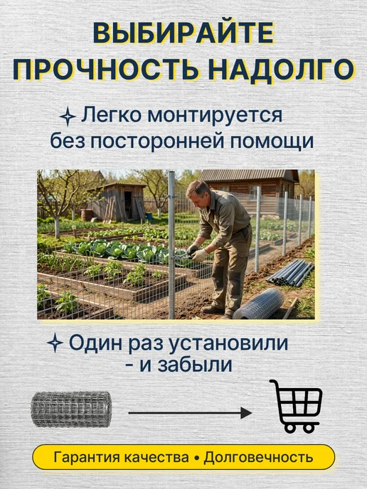 Сетка металлическая оцинкованная 1.4 мм, 50*50мм, 0.5*25м, 25 м, фото 6