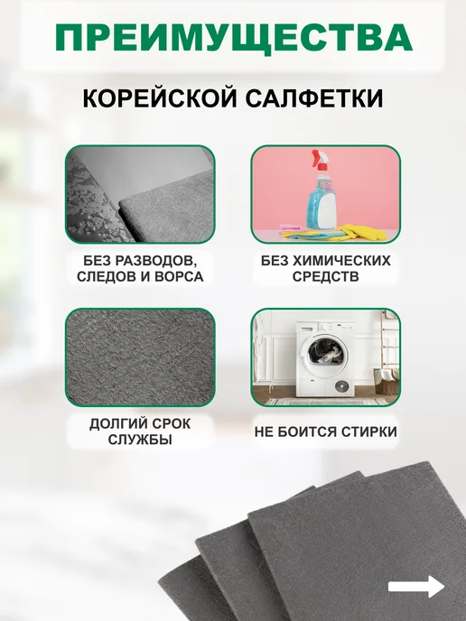 Orima Салфетка для уборки умная тряпка универсальная 2 шт, 2 шт, фото 3