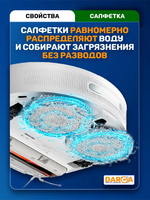 Салфетки, тряпки на робот-пылесос Ecovacs Deebot - 4 шт, 8 шт, фото 2