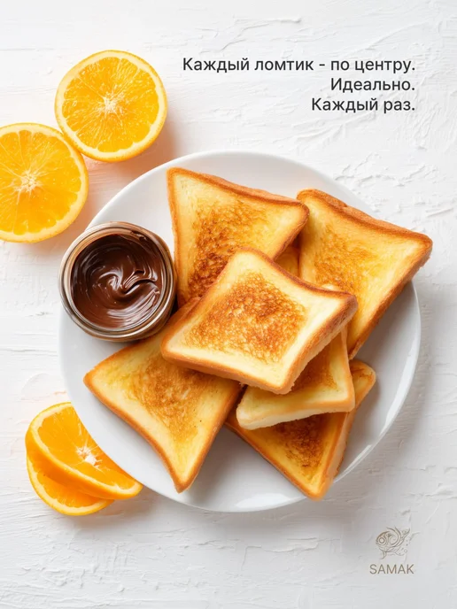 SAMAK Тостер для хлеба с поддоном для крошек, бежевый, фото 7