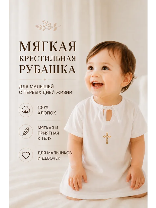 Крестильная рубашка, вариант, фото 2