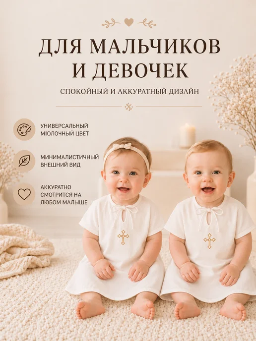 Крестильная рубашка, вариант, фото 8