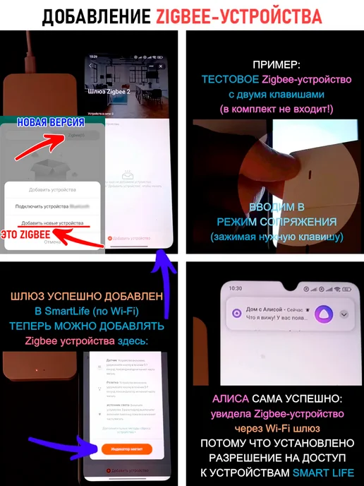 tuya Шлюз ZigBee 3.0 Smart Life (Tuya) работает с Алисой, белый, фото 3