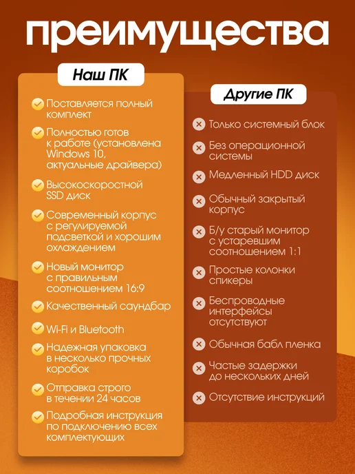 Backspace Компьютер игровой с монитором RX550 16GB SSD 512Gb, 16 ГБ, 512 ГБ, в упаковке 8 кг, фото 7