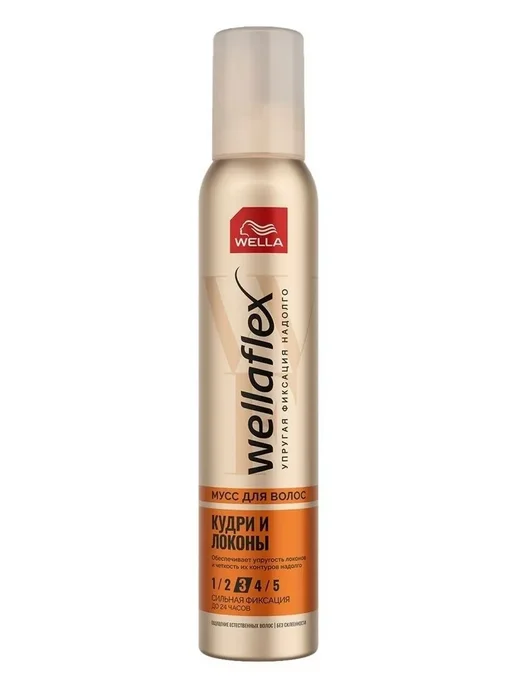 WELLAFLEX Мусс-пенка для укладки Кудри и Волны, 200 мл, 200 мл, фото 2