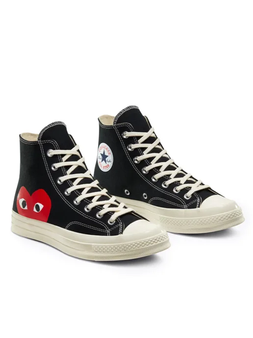 CONVERSE Кеды высокие с сердцем, черный, фото 2