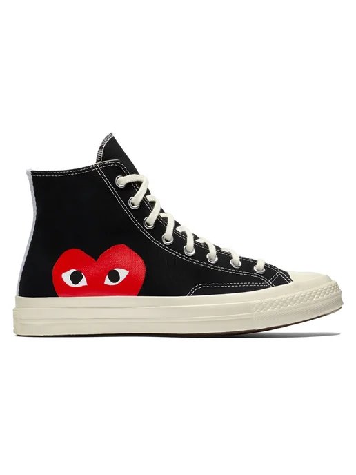 CONVERSE Кеды высокие с сердцем, черный, фото 3