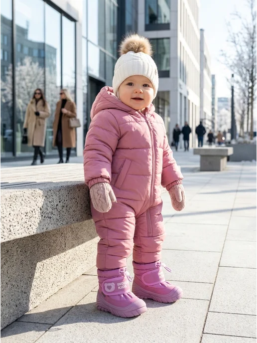 Indigo kids Дутики для малышей, розовый, фото 2
