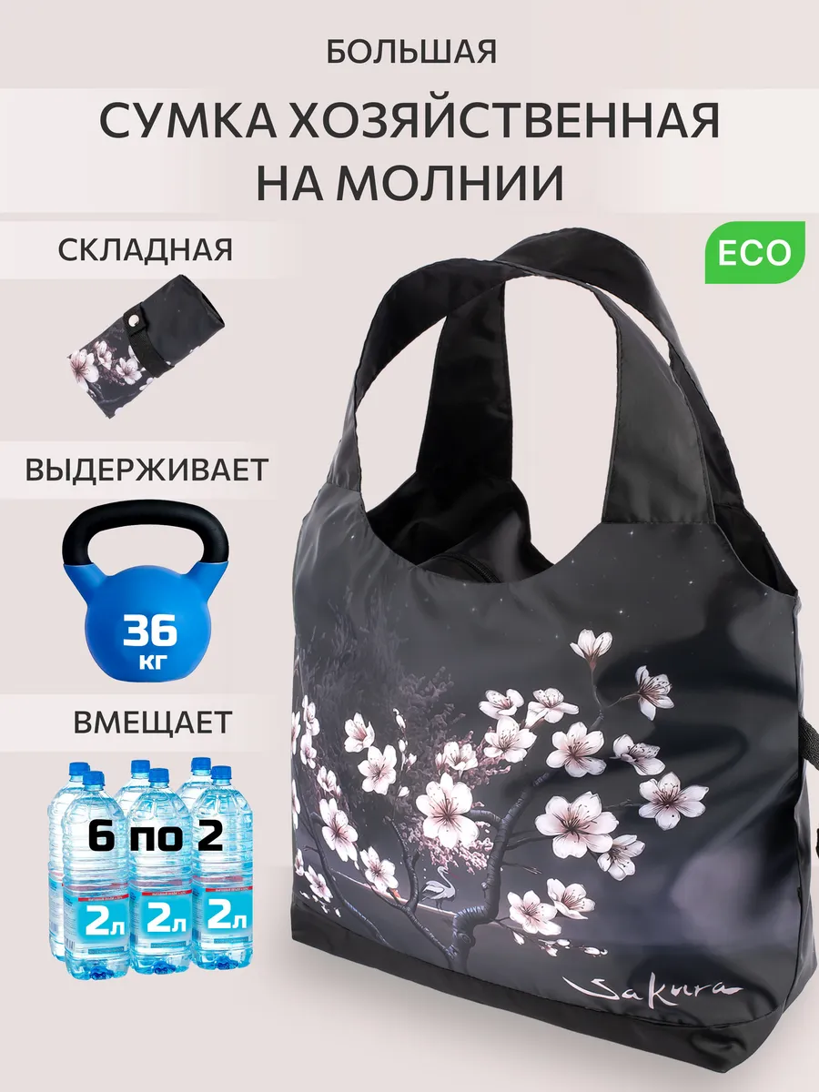 Сумка хозяйственная складная для покупок