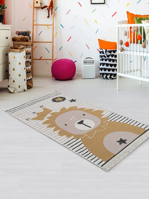 DIVA Tex Коврик детский двусторонний KING темно-бежевый 80х150 Турция, 80x150, фото 3