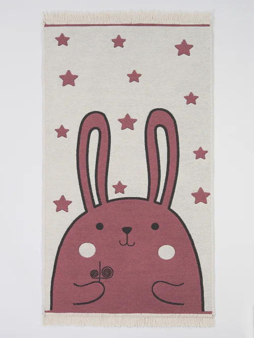 DIVA Tex Коврик детский двусторонний RUBBIT розовый, 80х150, Турция, 80x150, фото 7