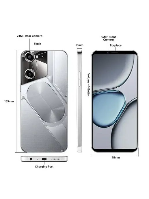 Смартфон TECNO Ta6 Plus Ej 8/512 ГБ, серебристый, фото 3