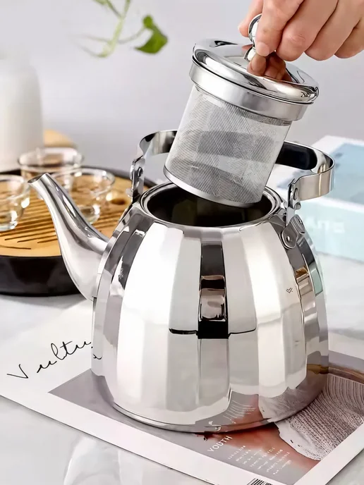 Чайник заварочный нержавеющая сталь - фото 13