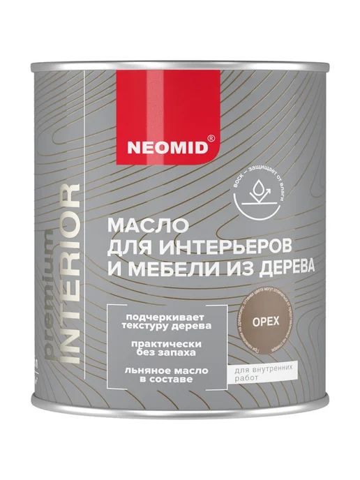 Neomid Неомид Масло для мебели из дерева Interior (0,75 л.) Орех, 750 мл, фото 6