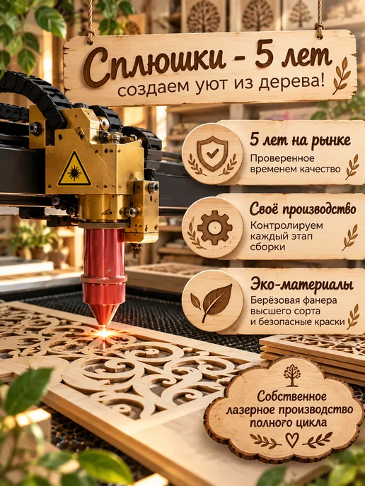Твои-Фантазии Дверь деревянная миниатюрная заготовка для творчества, вариант, фото 5