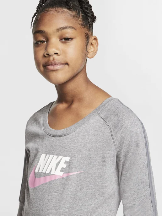 Nike Платье G NSW DRESS JERSEY, серый, фото 3