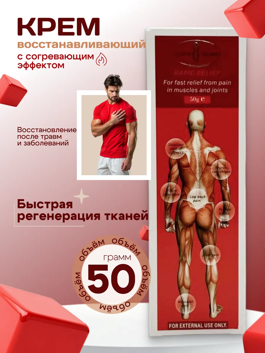 Мазь от боли в суставах "Скорая помощь" 50гр красный