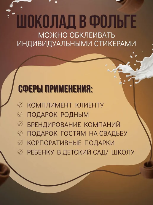 Shokoslogo Порционный бельгийский шоколад в золотой фольге 100 шт, 100 шт, фото 5