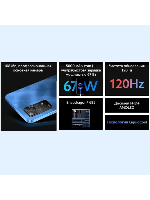 Смартфон Xiaomi Redmi Note 11 Pro 6/128 ГБ, белый, фото 2