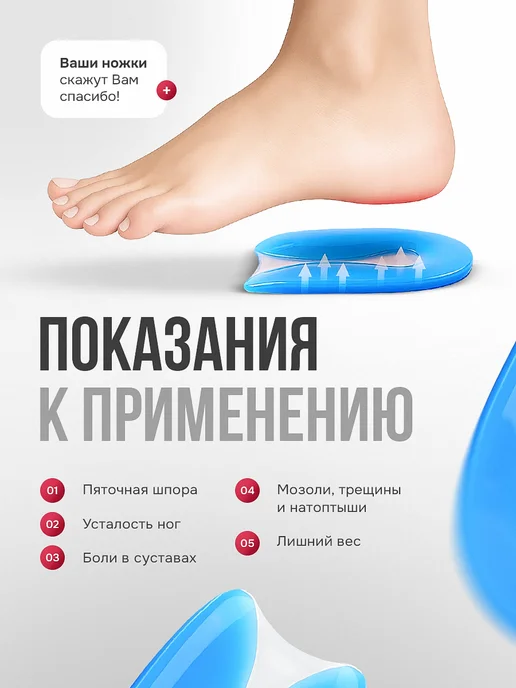 wellness+ Силиконовые подпяточники при шпоре, 2шт, 2 шт, фото 3