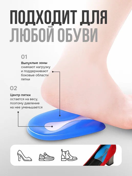 wellness+ Силиконовые подпяточники при шпоре, 2шт, 2 шт, фото 5