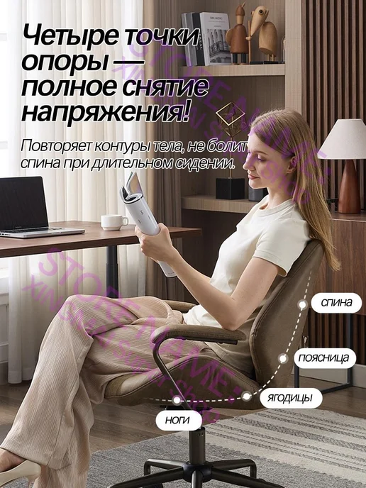 Офисное кресло компактное для небольших рабочих пространств, серый, фото 5