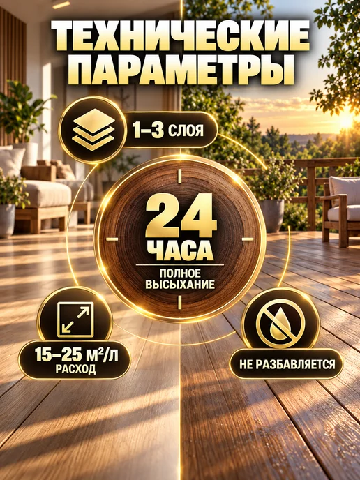 Neomid Неомид Масло для террас Terrace (0,75 л) Палисандр, 750 мл, фото 5