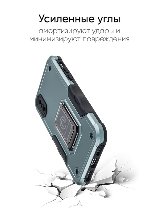 КейсБерри. Чехол для iPhone X, XS, серия Full protection, серый, фото 2