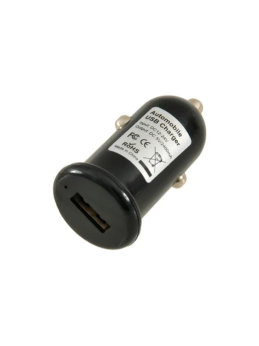 LECAR Автомобильное зарядное устройство 1USB 2.1 А черный, черный