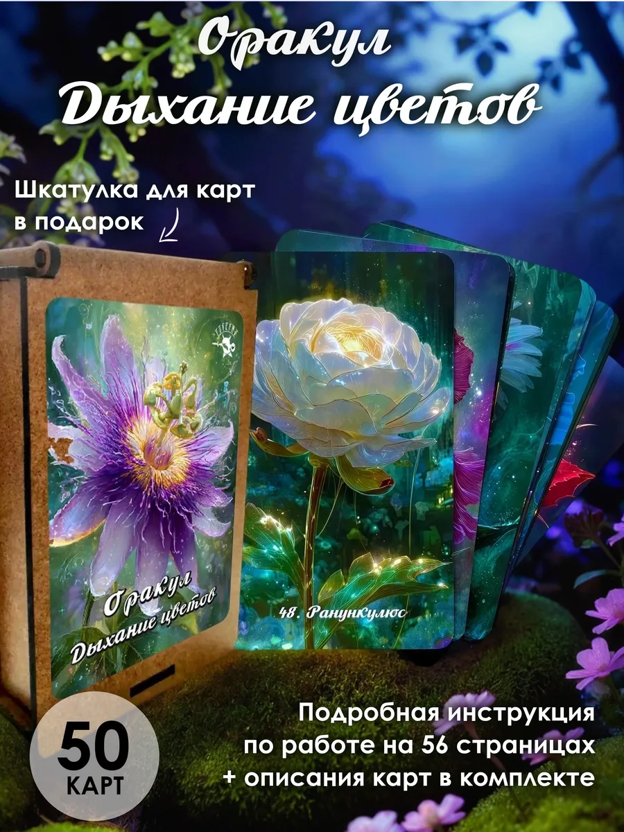 Гадальная колода карт для раскладов Оракул Дыхание цветов
